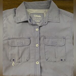 Cabela's 4Most UPF 30 Short Sleeve Button Up Top Size S‎ Gently Worn